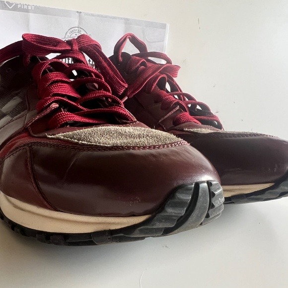 Authenticated Louis Vuitton Burgundy Suede Run Away Sneakers Men's Size 8/US 9 - Picture 9 of 16